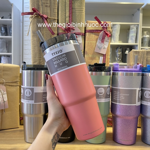 y Giữ Nhiệt TYESO Kèm Ống Hút 30Oz/890m