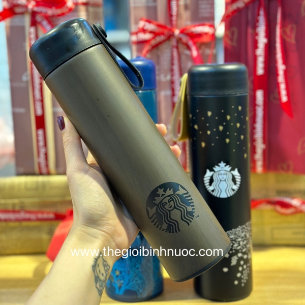 Bình Giữ Nhiệt Starbucks Kiểu Gỗ 473ML