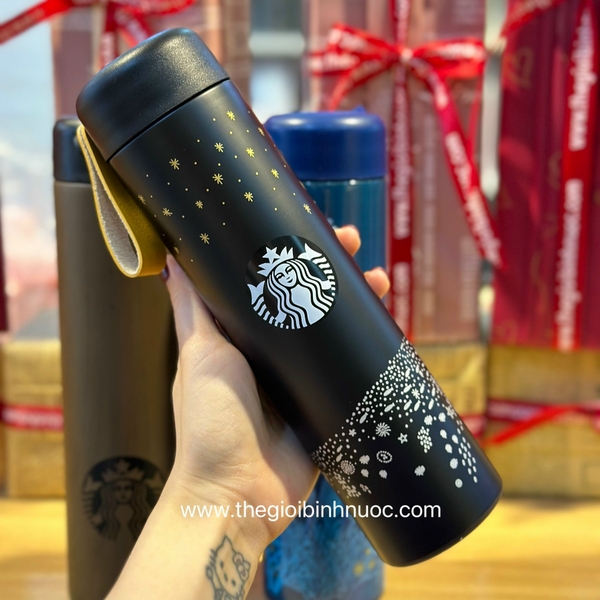 Bình Giữ Nhiệt Starbucks Kiểu Gỗ 473ML