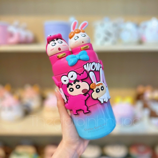 Bình Giữ Nhiệt Kapibara & Hello Kitty Cao Cấp 550ML