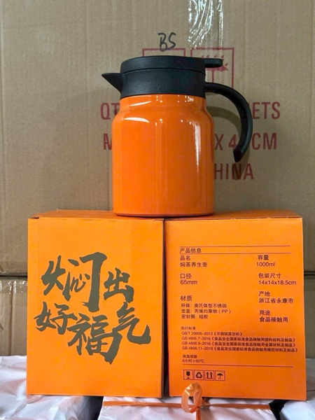 Sỉ In Logo Khắc Tên Bình Giữ Nhiệt Pha Trà 1000ML