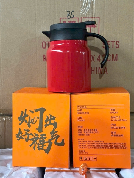 Sỉ In Logo Khắc Tên Bình Giữ Nhiệt Pha Trà 1000ML