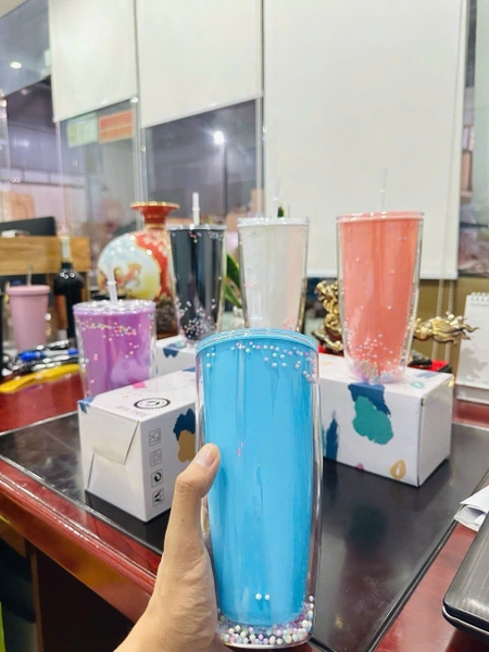 Sỉ In Logo Ly Nhựa 2 Lớp Nhựa 710Ml