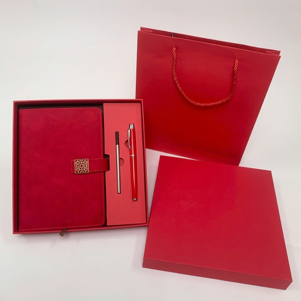 Sỉ In Logo Khắc Logo Bộ Set Sổ Bút