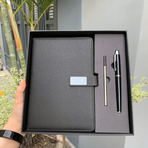 Sỉ In Logo Khắc Logo Bộ Set Sổ Bút
