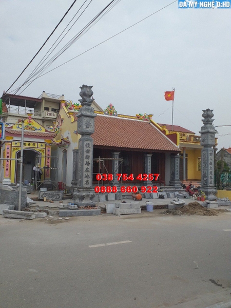 Thi công hạng mục đá nhà thờ họ - 05