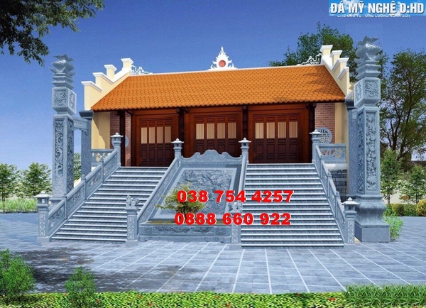Thi công hạng mục đá nhà thờ họ -01