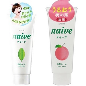 Sữa rửa mặt Naive trà xanh-130g Nhật bản