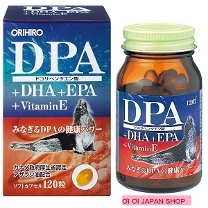 Viên uống bổ não DPA + DHA + EPA + Vitamin E 120 viên Orihiro