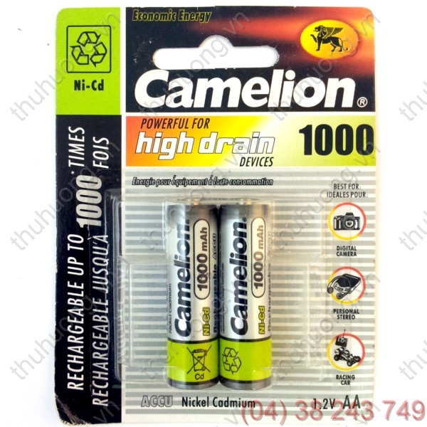 Pin tiểu AA sạc 1000mAh - CAMELION NC-AA1000BP2