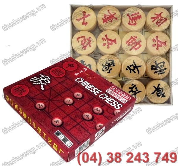 Cờ tướng gỗ, phi 45mm - TQ (bàn giấy)