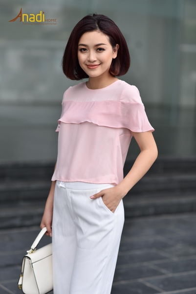 Áo hồng phấn mềm mại