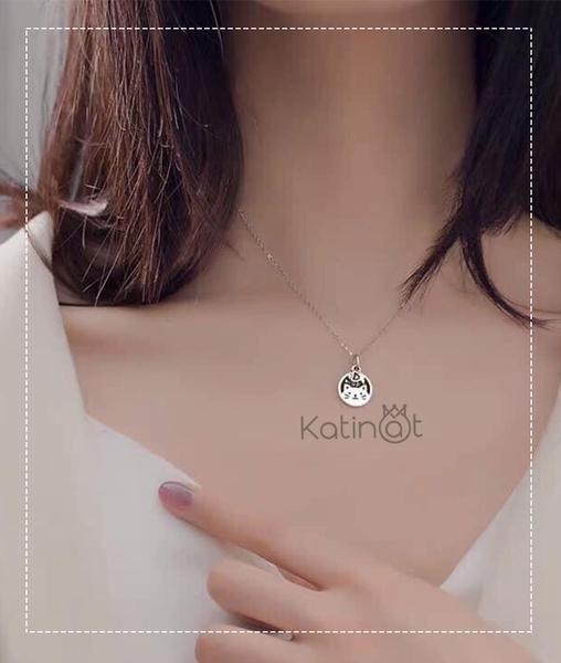 Dây chuyền bạc mặt hình mèo thần tài
