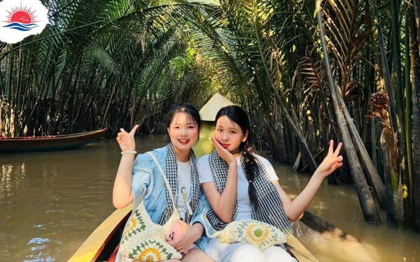 tour miền tây 1 ngày check in chèo xuồng trong rạch dừa