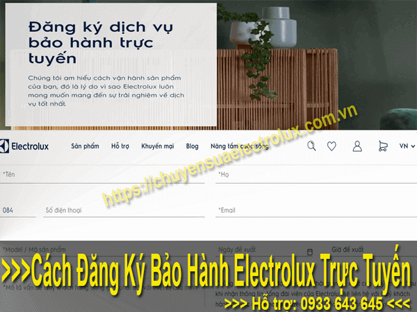 Cách đăng ký bảo hành máy rửa bát electrolux