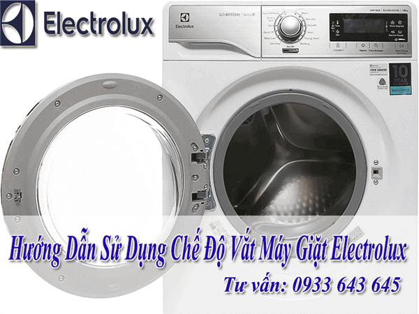 Hướng dẫn sử dụng chế độ vắt cửa máy giặt electrolux