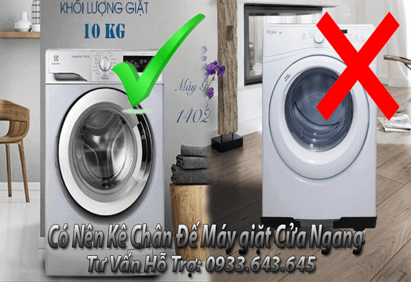 có nên sử dụng chân đế cho máy giặt