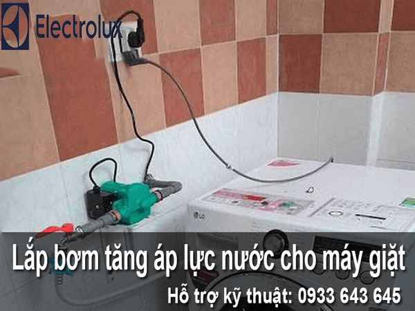 Lắp bơm tăng áp lực nước cho máy giặt