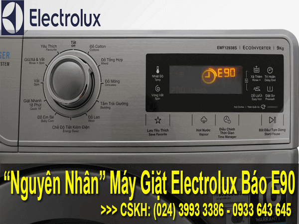 Máy giặt electrolux báo lỗi E90