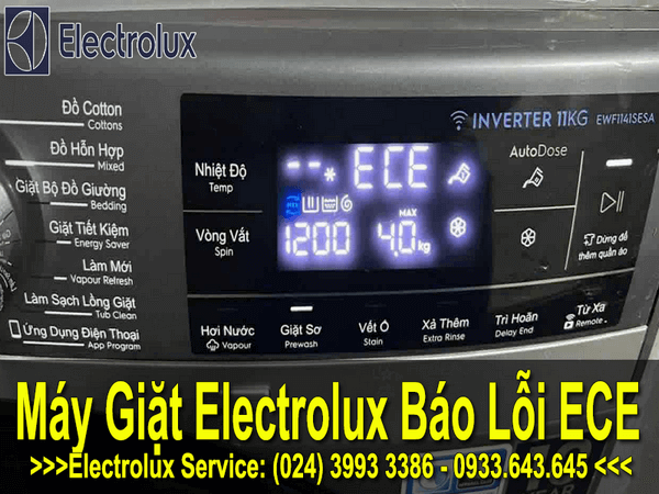 Máy giặt electrolux báo lỗi ECE 