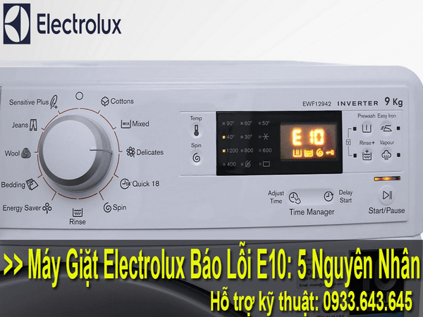 Máy giặt electrolux báo lỗi E10 