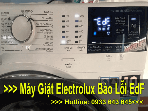 Máy giặt electrolux báo lỗi EdF