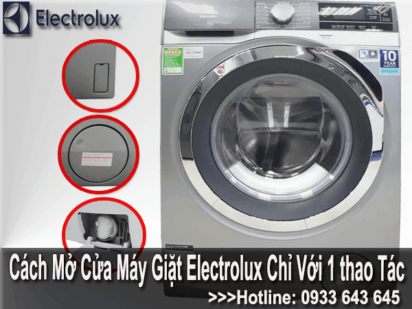 Cách mở cửa máy giặt electrolux bị kẹt đơn giản