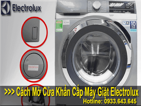 Mở cửa khẩn cấp máy giặt electrolux