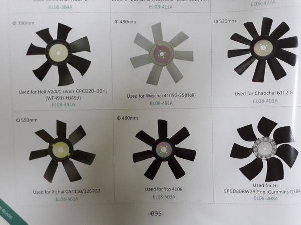 Cánh quạt xe nâng Heli, Weichai, Chaochai, Xichai, Yto, Hc