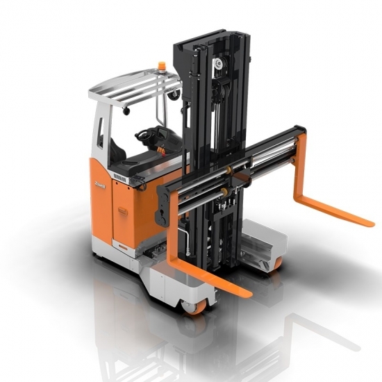 Xe nâng đa chiều, xe nâng xúc lật 5 Tấn, 4 Càng hiệu Zowell, nhiên liệu điện, mới 100%