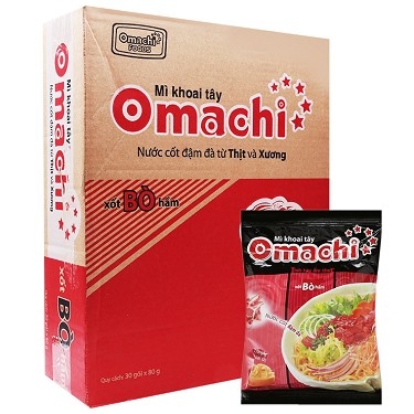 Thùng 30 gói mì Omachi sốt bò hầm 80g