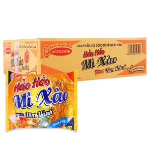 Thùng 30 gói mì xào khô Hảo Hảo vị tôm hành 75g