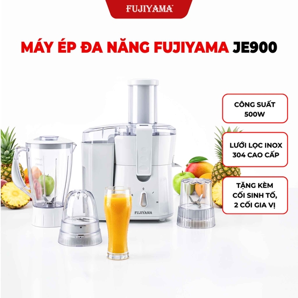 Máy Ép Trái Cây Fujiyama JE900 4 Trong 1, Công Suất 500W