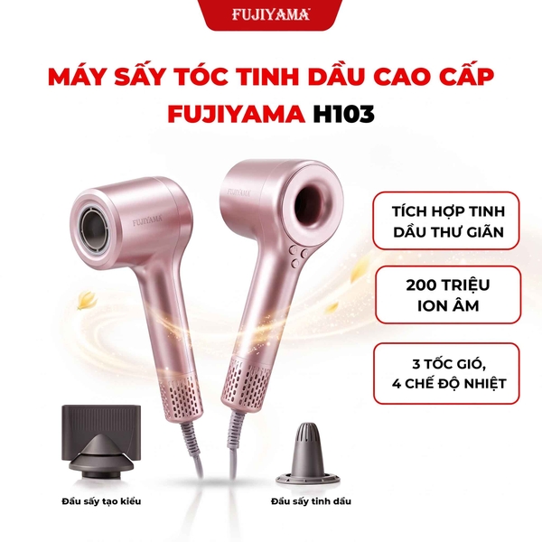Máy Sấy Tóc FUJIYAMA H103 Ion Âm, Tích Hợp Viên Tinh Dầu