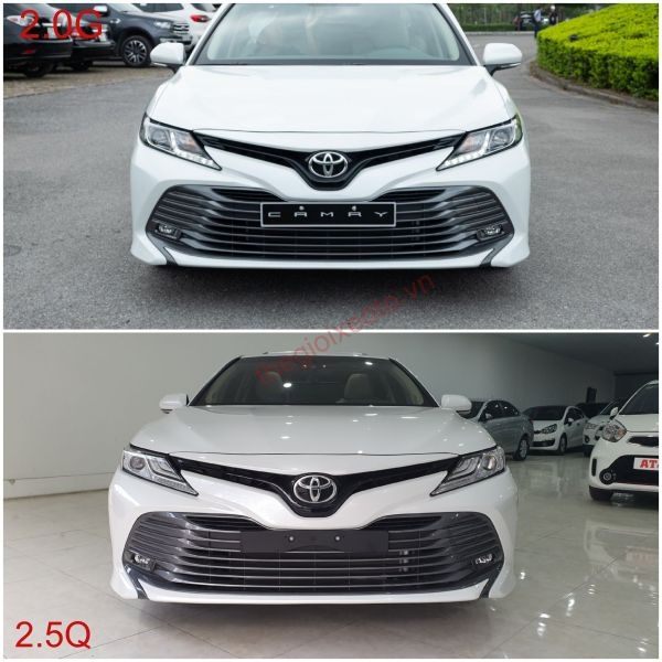 so sánh ngoại thất toyota camry 2.0g và Camry 2.5Q