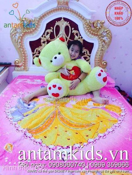 Bộ Chăn ga gối hoạt hình Disney của 2 bé yêu nhà mẹ Thùy Linh_Vũng Tàu