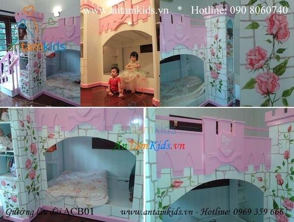 ĐẸP THIÊN THẦN: Giường ngủ lâu đài Công chúa Princess TUYỆT XINH của bé Bao & Gấu!