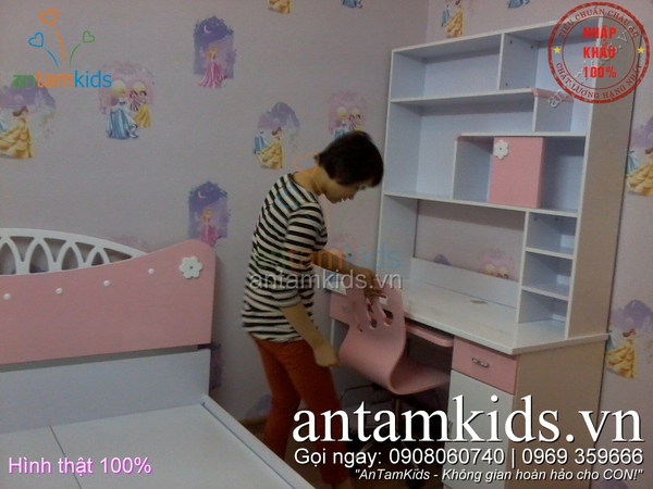 Phòng ngủ công chúa màu hồng đẹp mê ly của con gái chị Doan_Hà Nội