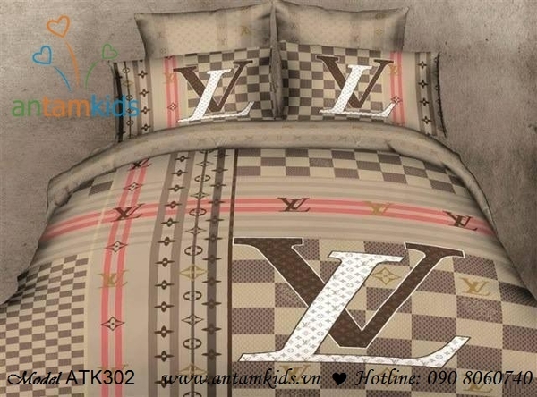 Chăn ga thương hiệu Louis Vuitton đỏ đun Chăn ga LV #13 Chăn ga thương hiệu Louis Vuitton đỏ đun Chăn ga LV