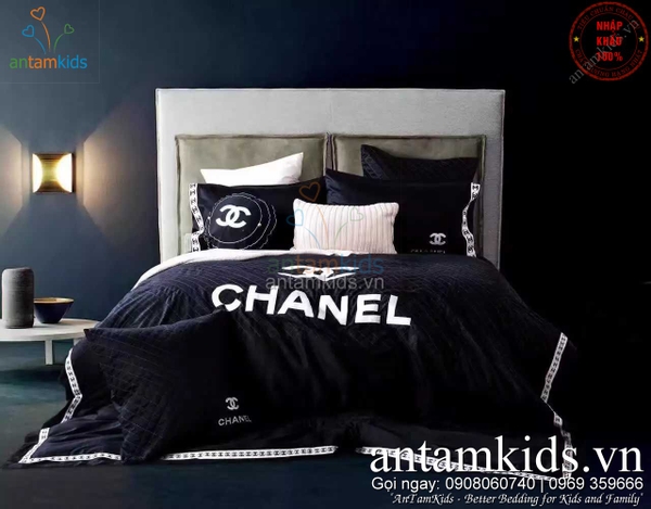 Chăn ga gối đệm Hàng hiệu cao cấp Chanel Hermes Versace Louis Vuitton Chăn ga gối đệm Hàng hiệu cao cấp Chanel Hermes Versace Louis Vuitton