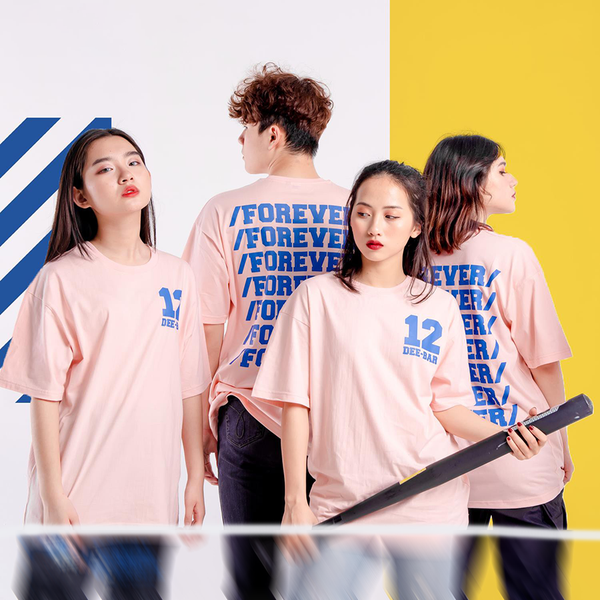 MẪU ÁO LỚP ĐỒNG PHỤC OVERSIZE MÀU HỒNG PASTEL