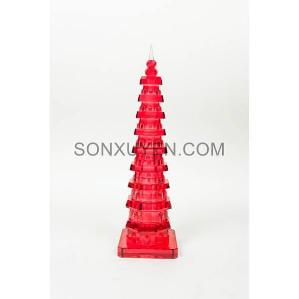 Tháp Văn Xương 9 tầng màu  đỏ  cao 39 cm