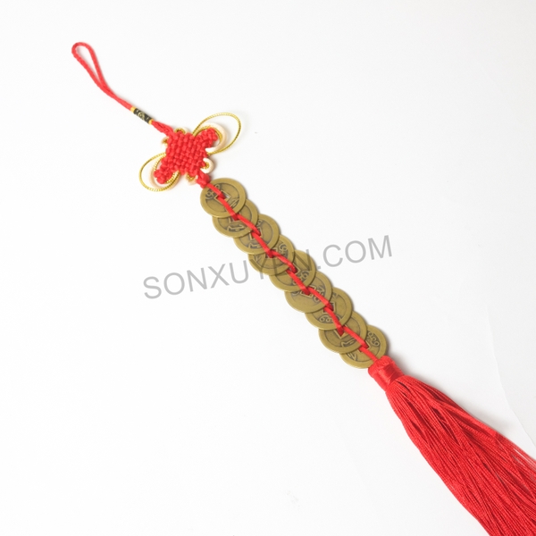 Dây tiền có 9 đồng vàng nhỏ ĐK 2,5 cm