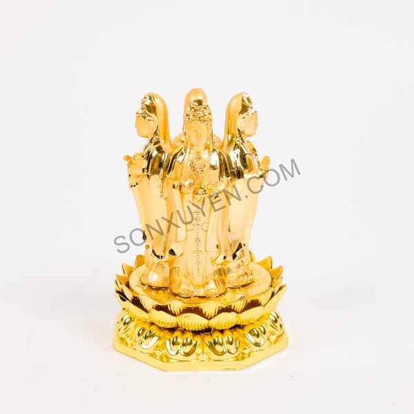 Phật tứ quý mạ vàng cao 11, rộng  8