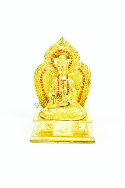 Phật bà mạ vàng ngồi tỏa hào quang cao 12,5, rộng  9
