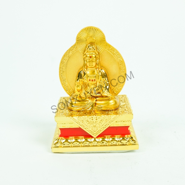 Phật bà mạ vàng tỏa hào quang cao 11, rộng  8