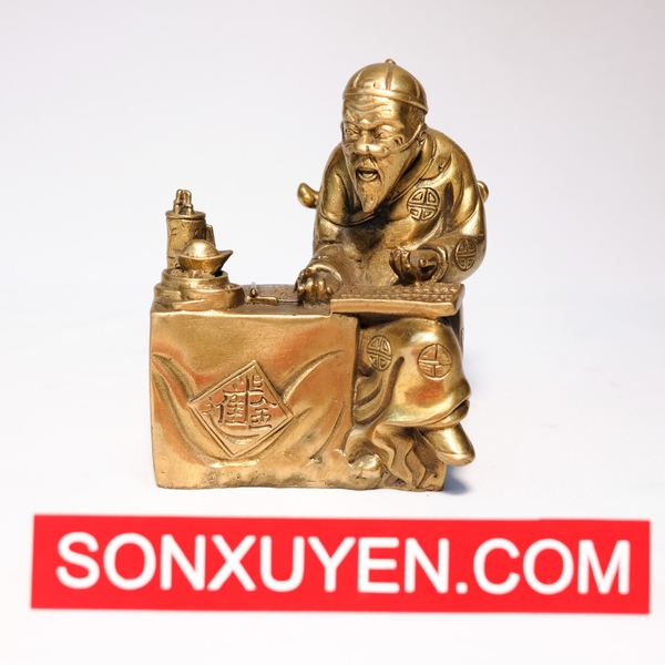 Ông quản gia đồng cao 11cm ,rộng 8 cm
