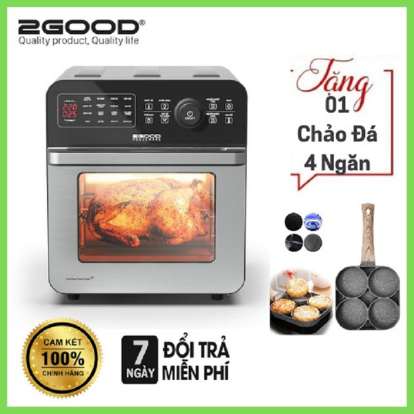 Nồi Chiên Không Dầu 2GOOD Vortex S20 Inox 304 Chống Gỉ Đa Chức Năng Cao Cấp - Hàng Chính Hãng