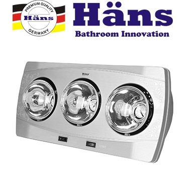 Đèn sưởi nhà tắm 3 bóng Hans H3B - Hàng chính hãng