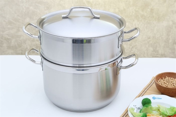 Bộ nồi xửng hấp inox Fivestar 28cm,3 đáy,nắp inox